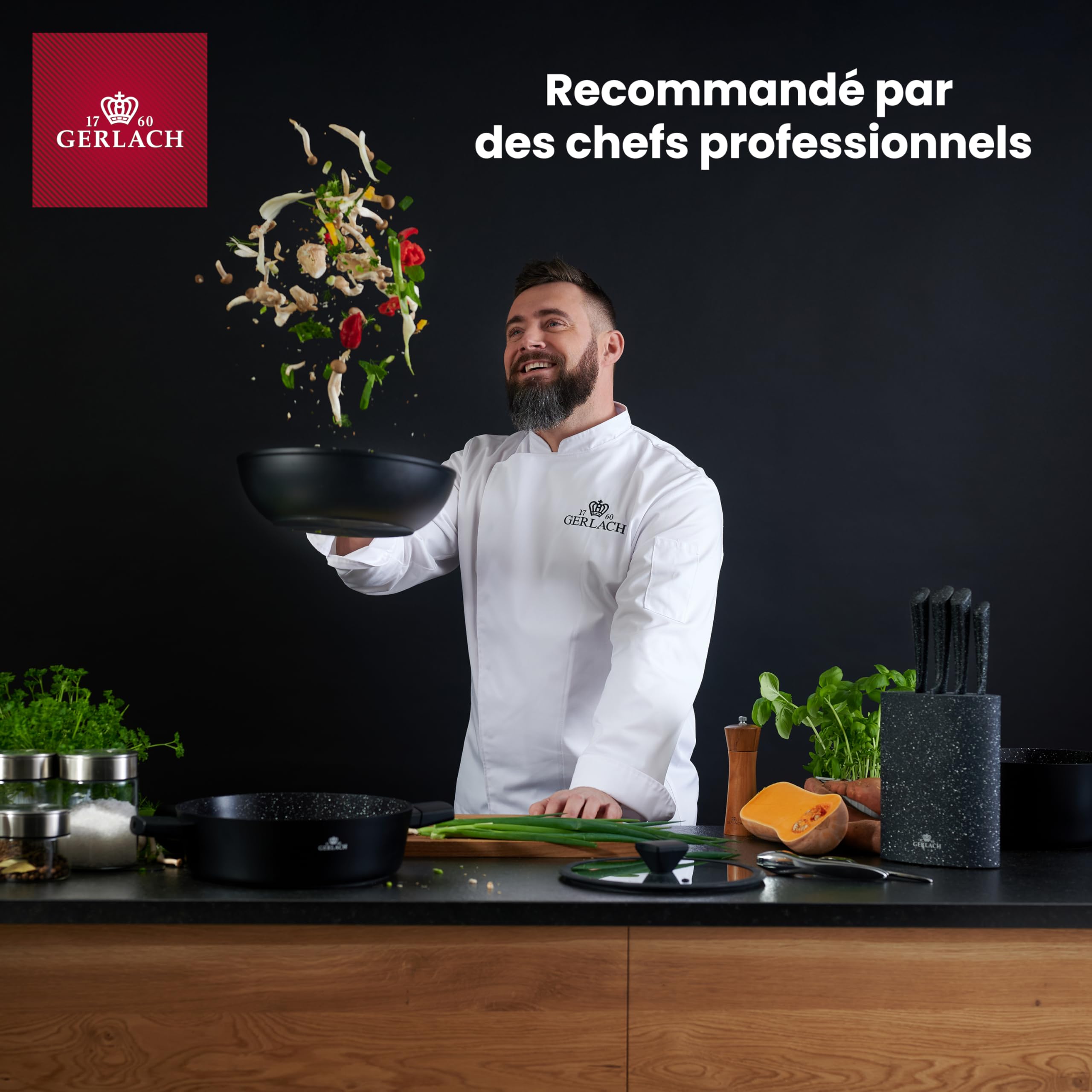 Gerlach - 5901035487925 | Bloc de couteau Loft | Acier inoxydable