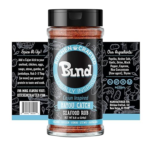 Miniatura 1 de Kitchen Crafted - BLND Bayou Catch Cajun condimento, especias y condimentos tradicionales de Luisiana, condimentos y especias sin gluten para
