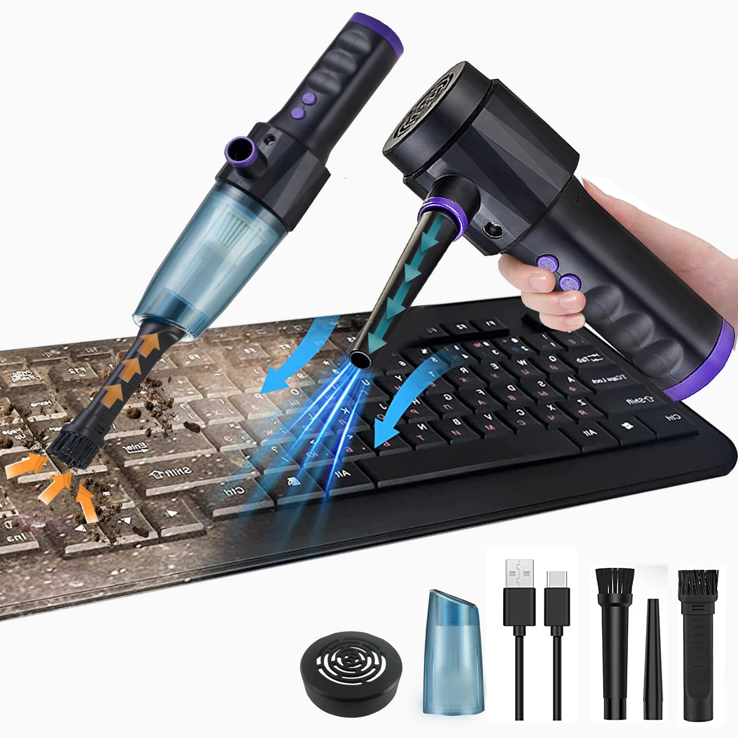 Amazon | ZYH エアダスター 電動エアダスター・掃除機 1台2役 60000RPM
