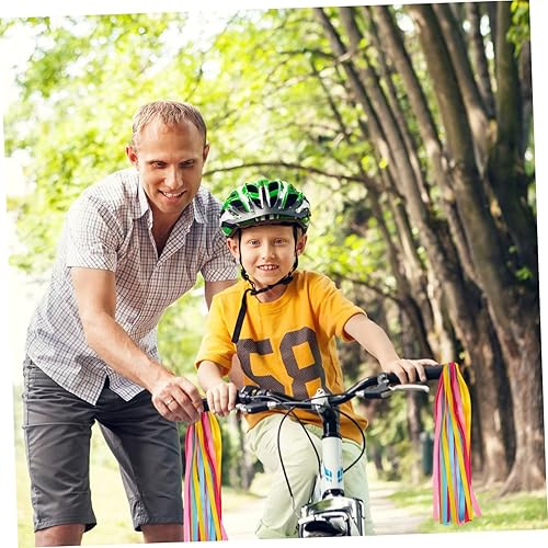 Miniatura 7 de 2 pares de manillar de bicicleta para niños, cinta de scooter y borlas, manillar de bicicleta de juguete para niñas y niños