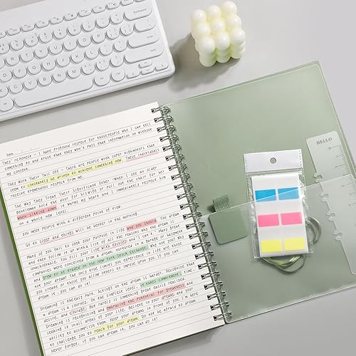 Miniatura 4 de AHGXG Cuaderno de espiral con rayas universitarias, cuaderno grande en espiral A4 de 8.5 x 11 pulgadas, diario de escritura de 300 páginas para