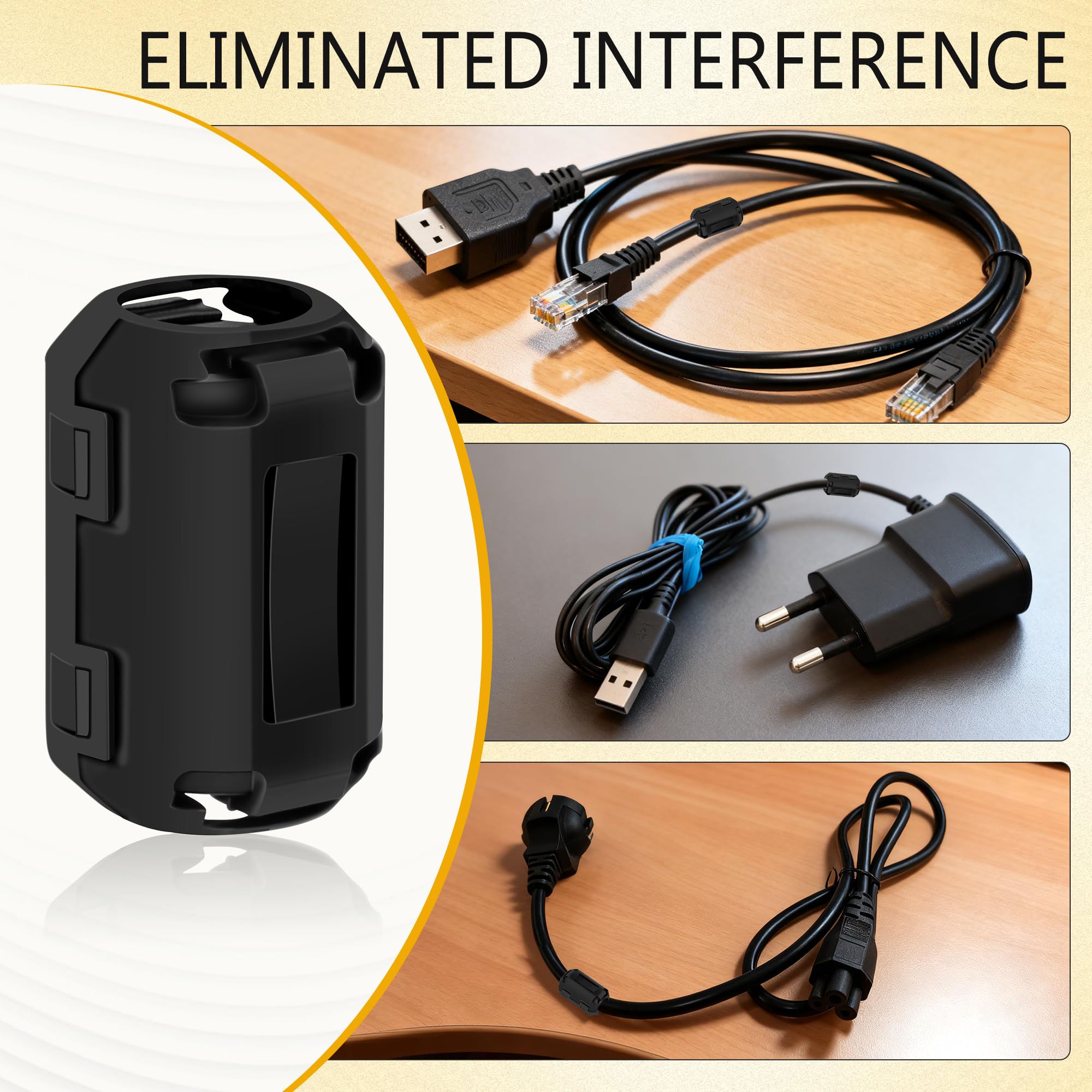 Ferritmagnetclip auf Ferritkern RFI EMI Geräuschunterdrücker mit Ferritmagnetclip auf Ferritkern RFI EMI Geräuschunterdrücker mit