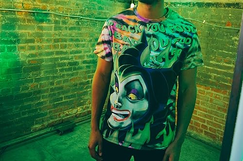 Miniatura 8 de Disney Villains x Heidi Klum Maléficent Fire Tie Dye Camiseta Sublimation