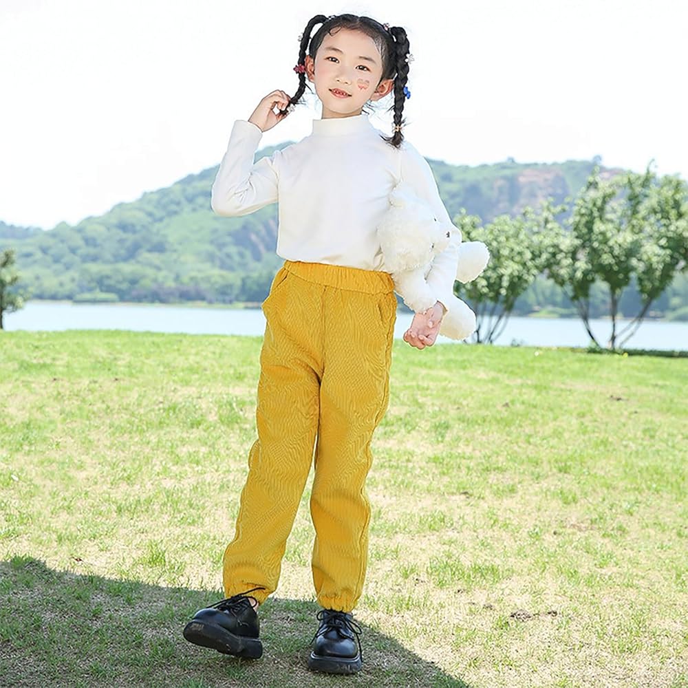 Kinder Cordhose Mädchen Jungen - Elastische Taille Jogginghose