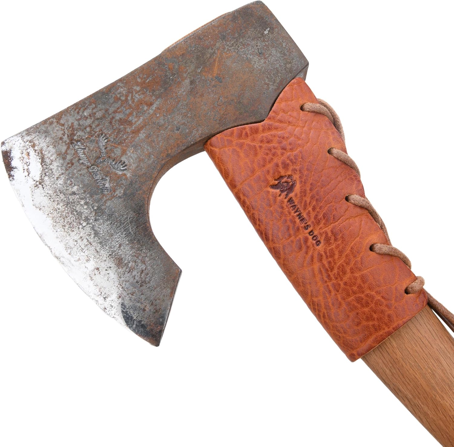 Leather Axe Handle Protection Covers, Axe Guard Wrap, Axe Collar (Working Axe-003)