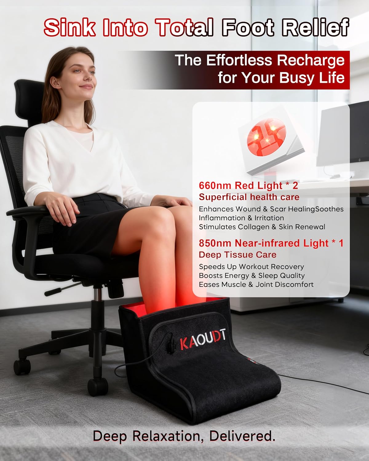 2026 Upgraded Red Light Therapy for Feet Neuropathy, Medical-Grade TPU Film & Easy-Clean Design, Dual-Wavelength LEDs, Full Foot Coverage for Plantar Fasciitis Pain, FSA/HSA Eligible