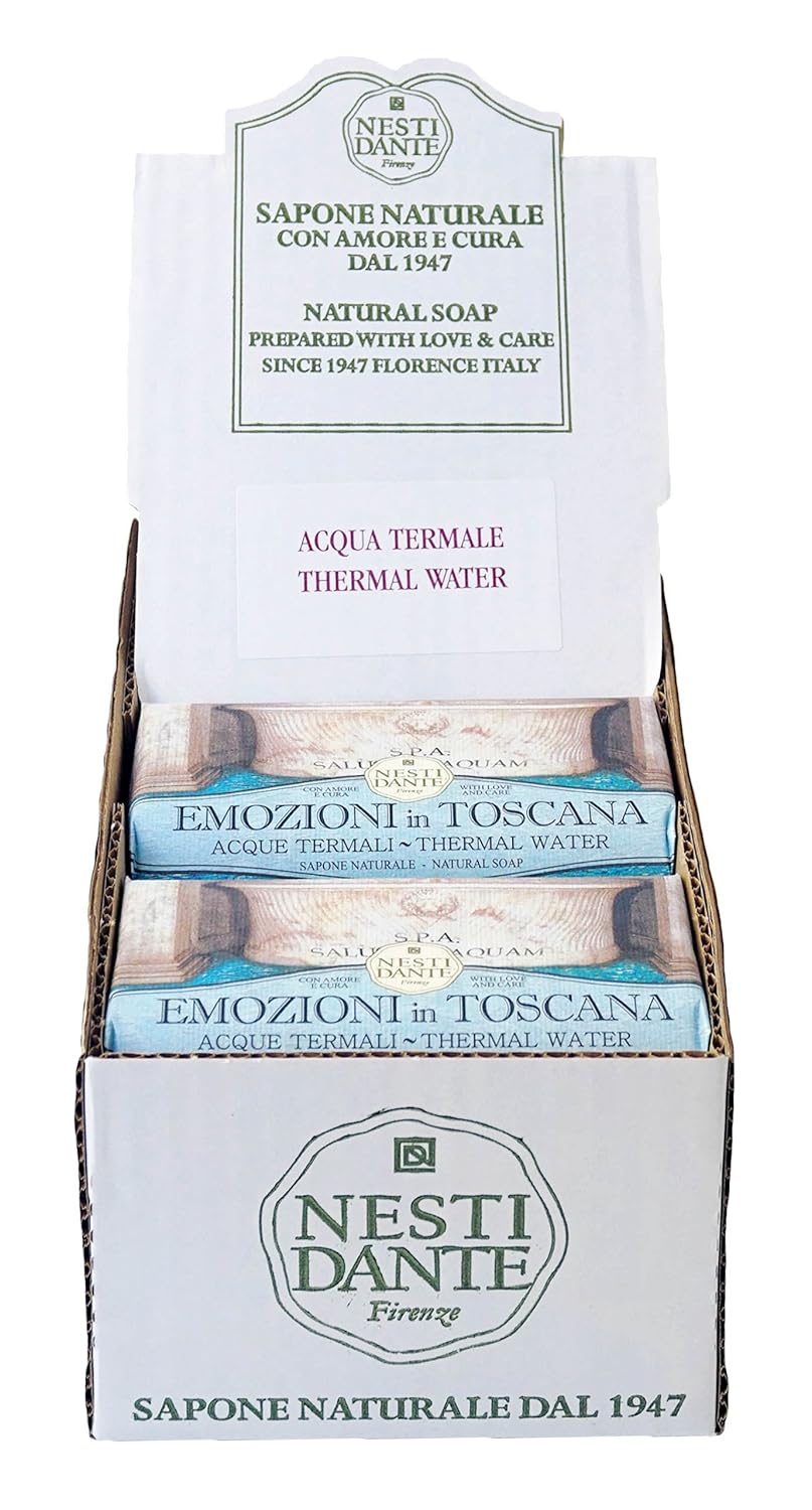 Saponeria Nesti Firenze: "Acque Termali Perfumed Natural Soap, Emozioni in Toscana Line * 8.8 Ounces (250g) Packages (Pack of 6) * [ Italian Import ]