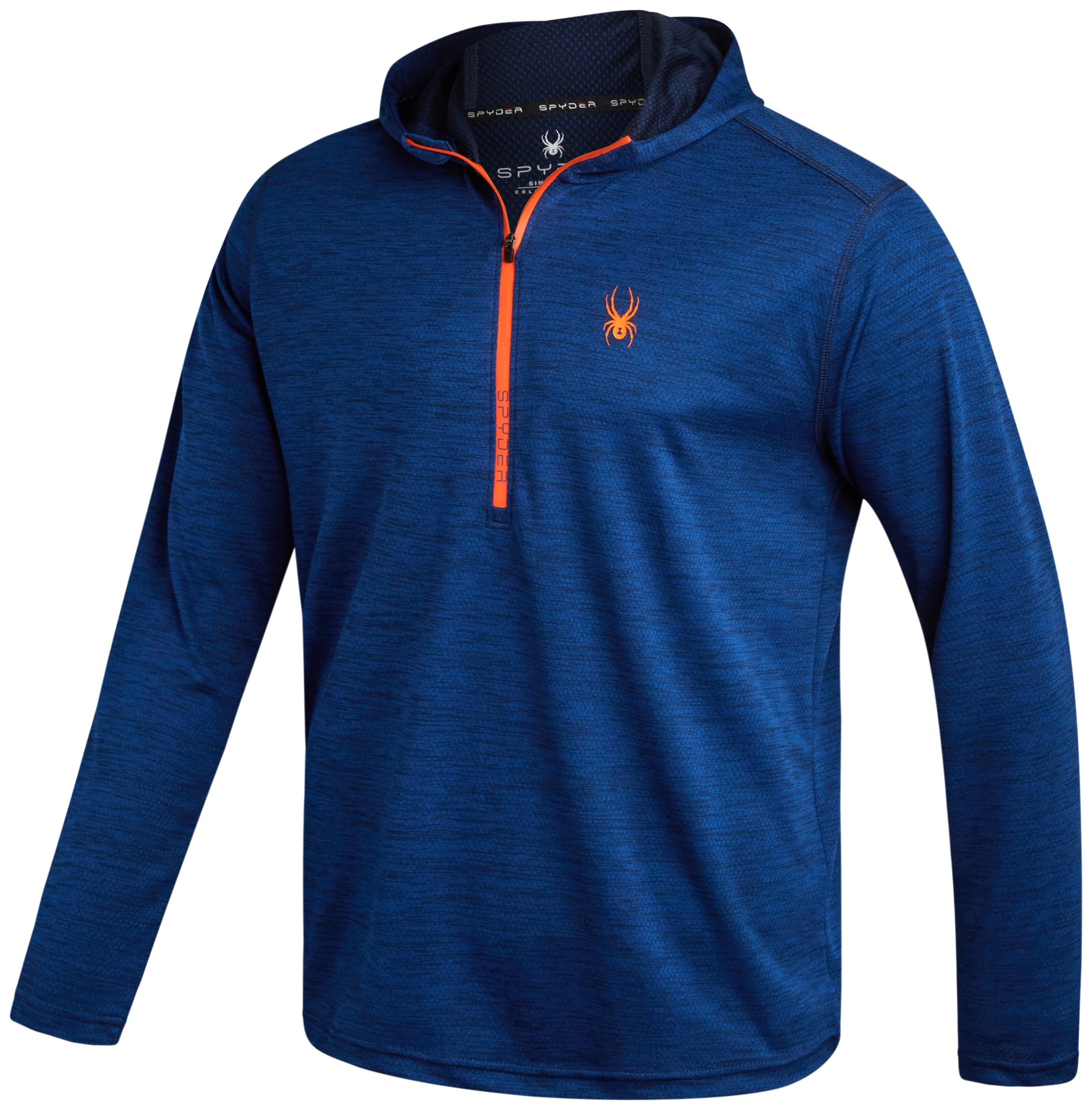 Spyder Mens Half Zip Pullover Sweatshirt - Lightweight UPF 30+ Dry Fit Performance Half Zip Hoodie Sweatshirts for Men, Blue, S