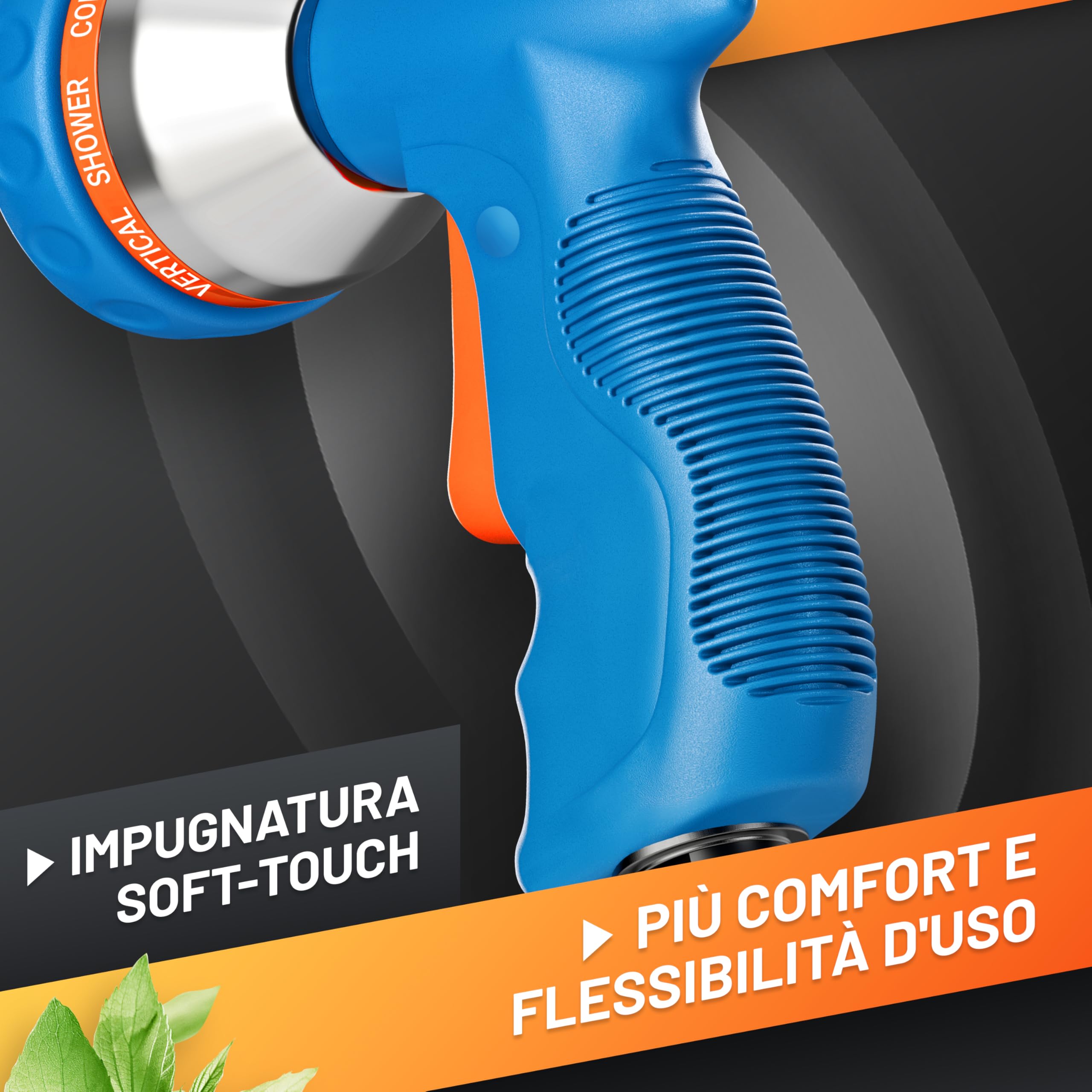 GRÜNTEK Tubo Estensibile Irrigazione Giardino (7,5-22,5M) Canna Acqua e Pistola a Irrigazione 10 spruzzi (Raccordi Ottone).