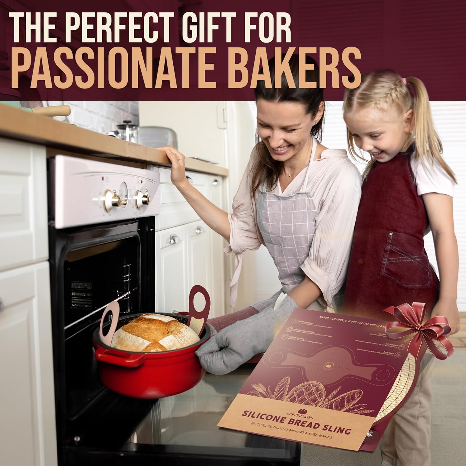 Pro Silicone Bread Sling 2 Pcs - 9in set of 2 Round 482F Heat Resistant Dough Lifter, Non-Stick Dutch Oven Liners, Long Handles, Reusable Sourdough Bread Baking Supplies, Sourdough Gifts - Image 8