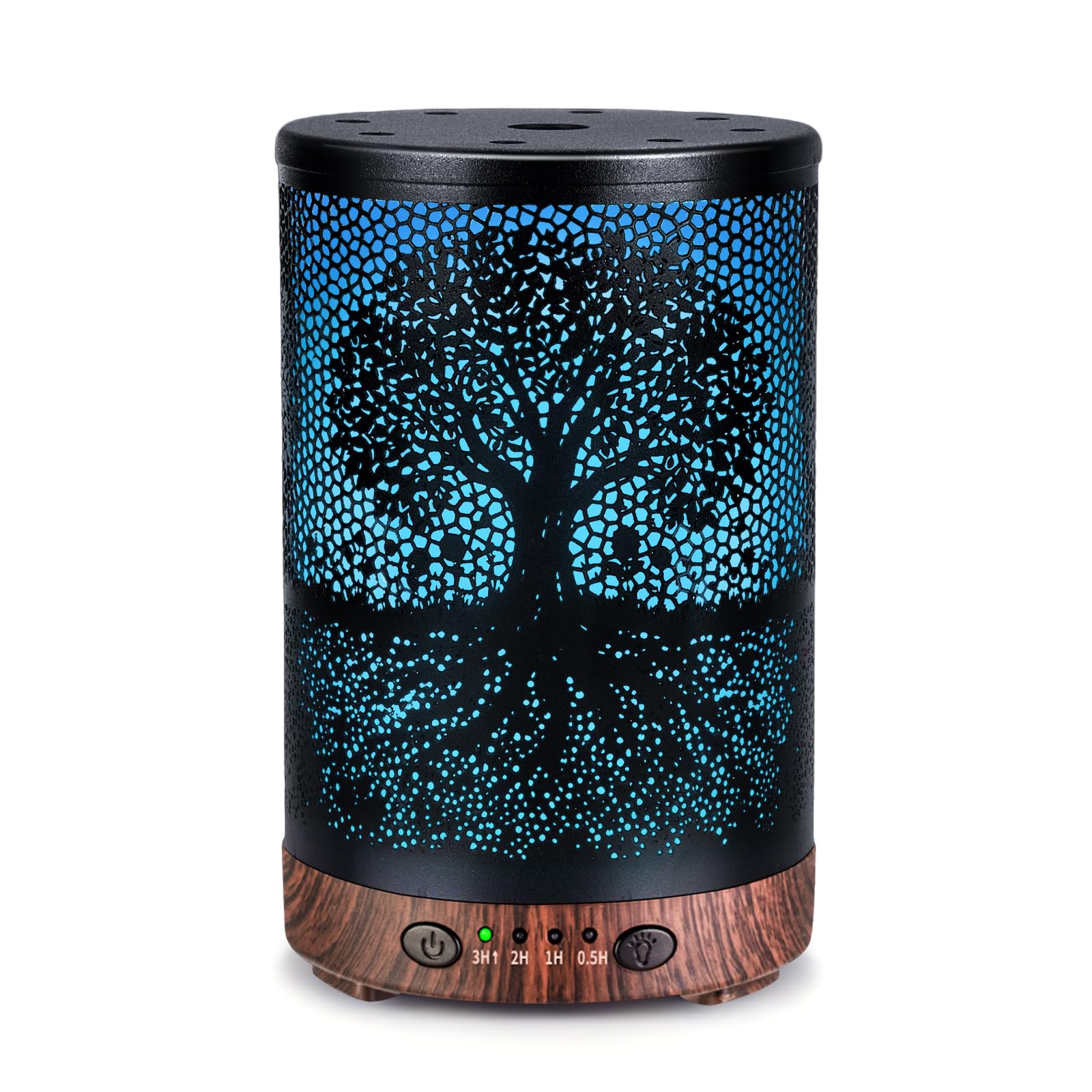 Diffuseur d'huiles essentielles brume froide métal Arbre de Vie pour maison et spa