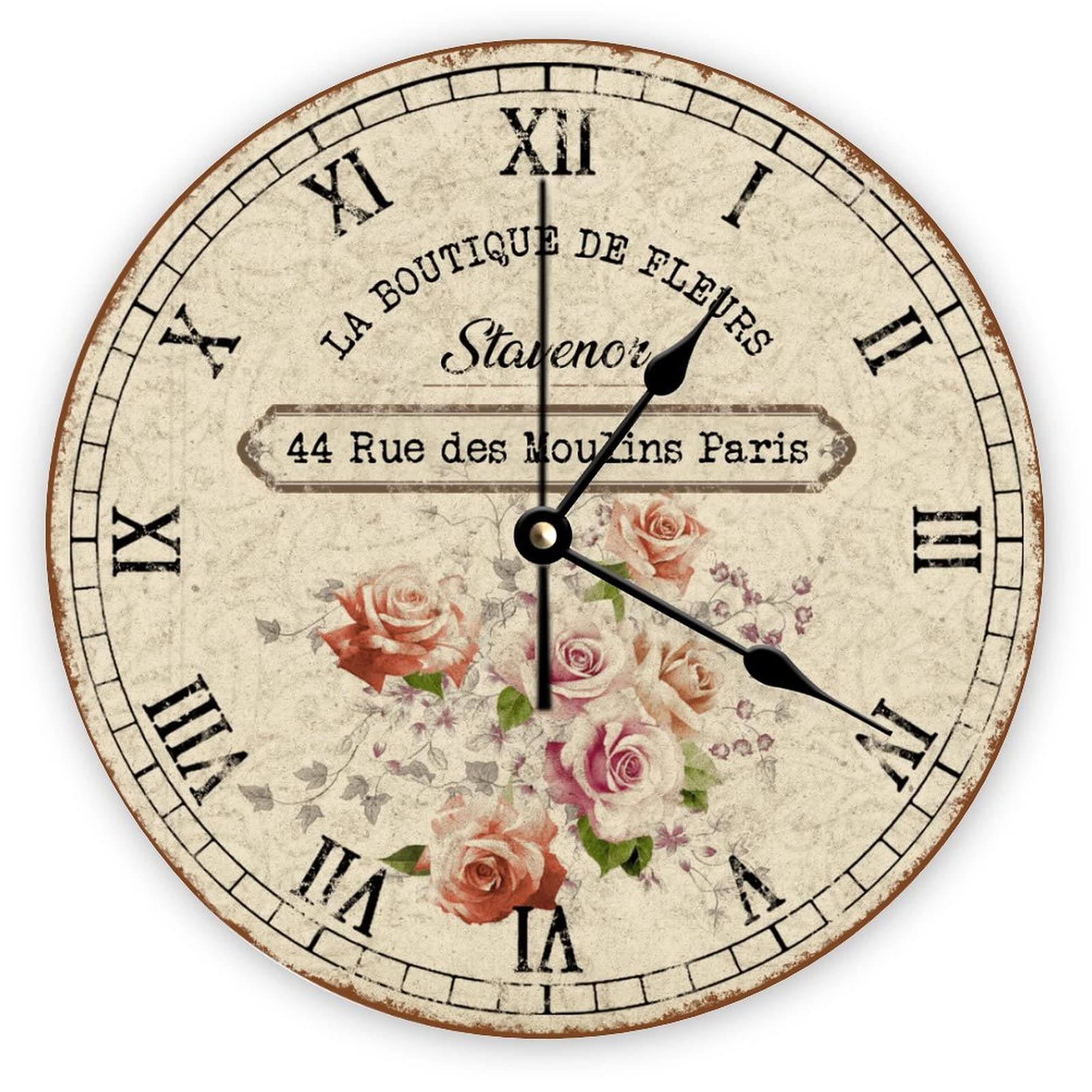 Horloge murale silencieuse Mighun 38x38 cm pour cuisine et bureau