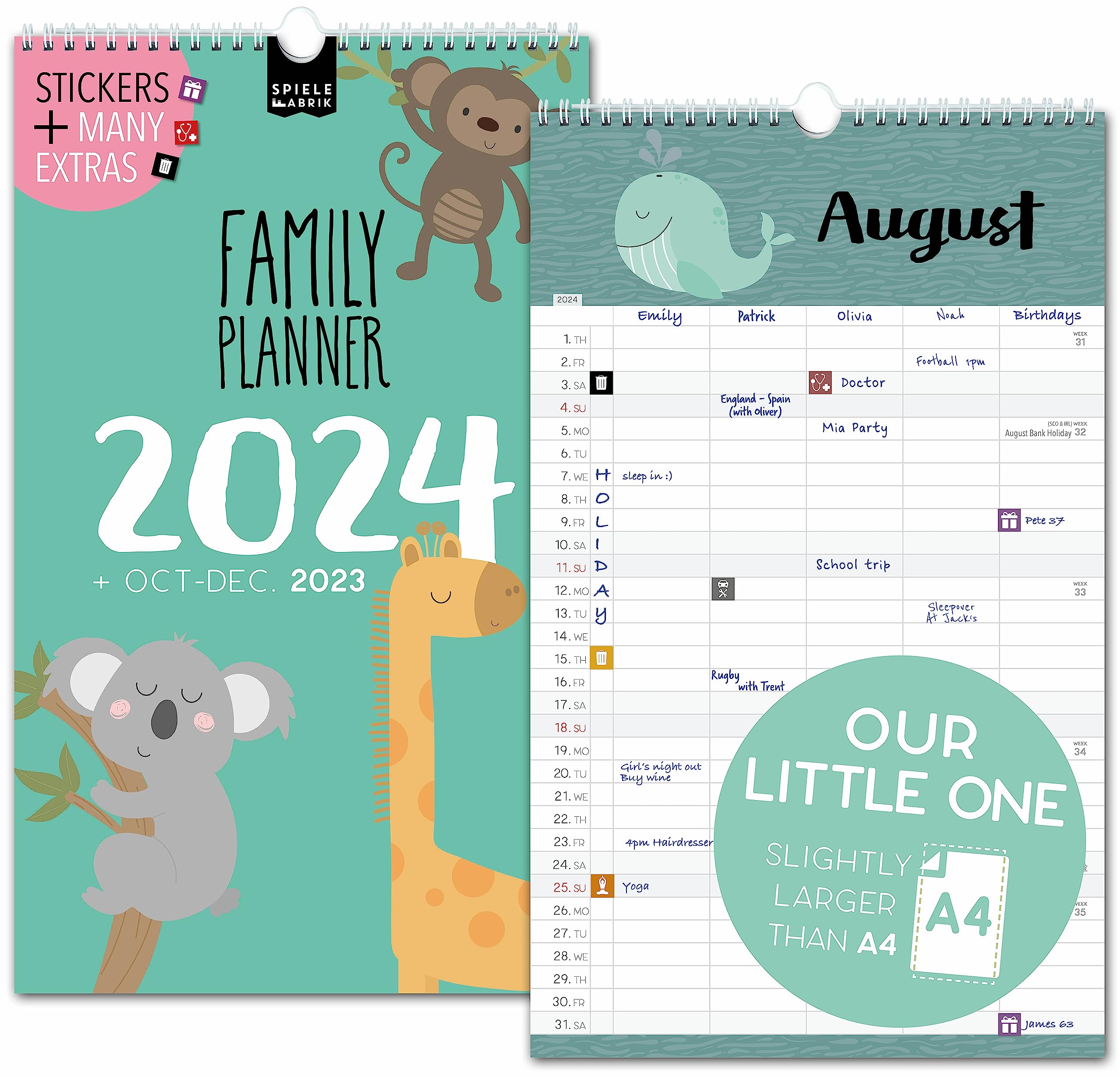 Buy OUR LITTE ONE Family 2024 5 columns, KIDS family planner 2024