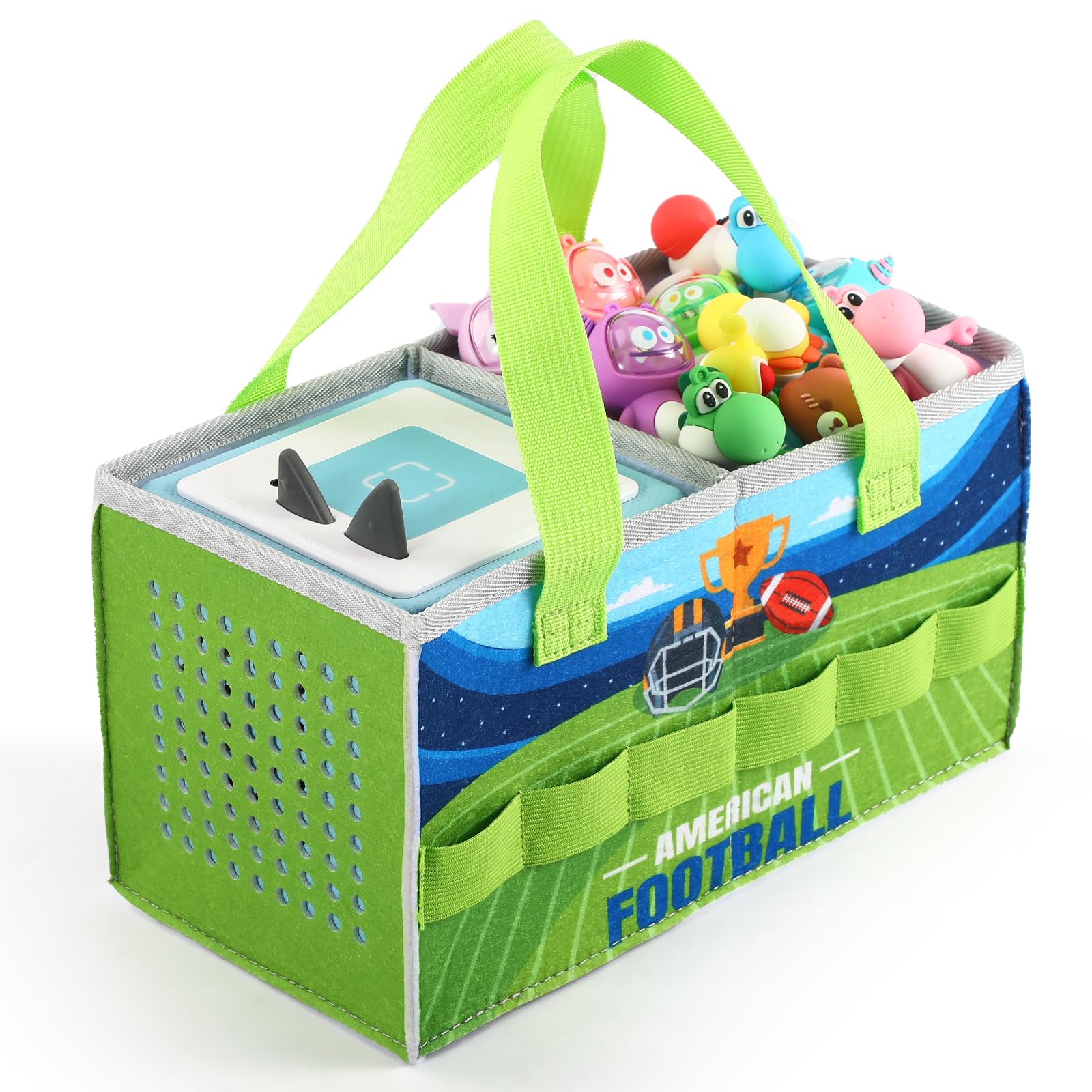 Carrying Case for Tonies Starter Set & Storage Bag for Tonies Figurine, Outdoor Hand Bag for Toniebox 2 Audio Player and Dolls Musical Toy Folding Bag