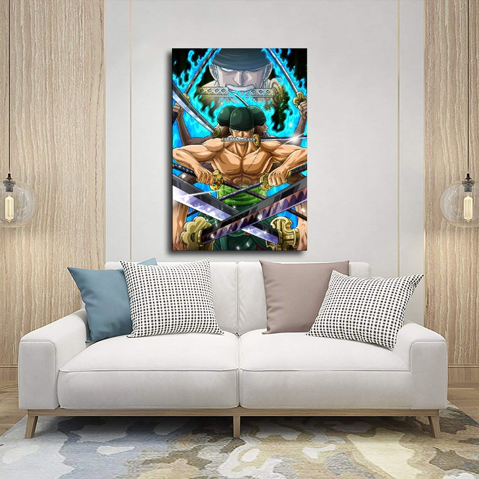 Impression sur toile One Piece Anime One Piece pour décoration murale de salon, chambre à coucher, 40 x 60 cm, style 1 sans cadre Impression sur toile One Piece Anime One Piece pour décoration murale de salon, chambre à coucher, 40 x 60 cm, style 1 sans cadre