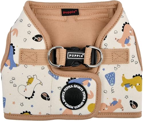 Miniatura 2 de Puppia MINMI Step-in Chaleco arnés para perro sin estrangulamiento, sin tirones, entrenamiento para perros pequeños y medianos, beige, talla XL