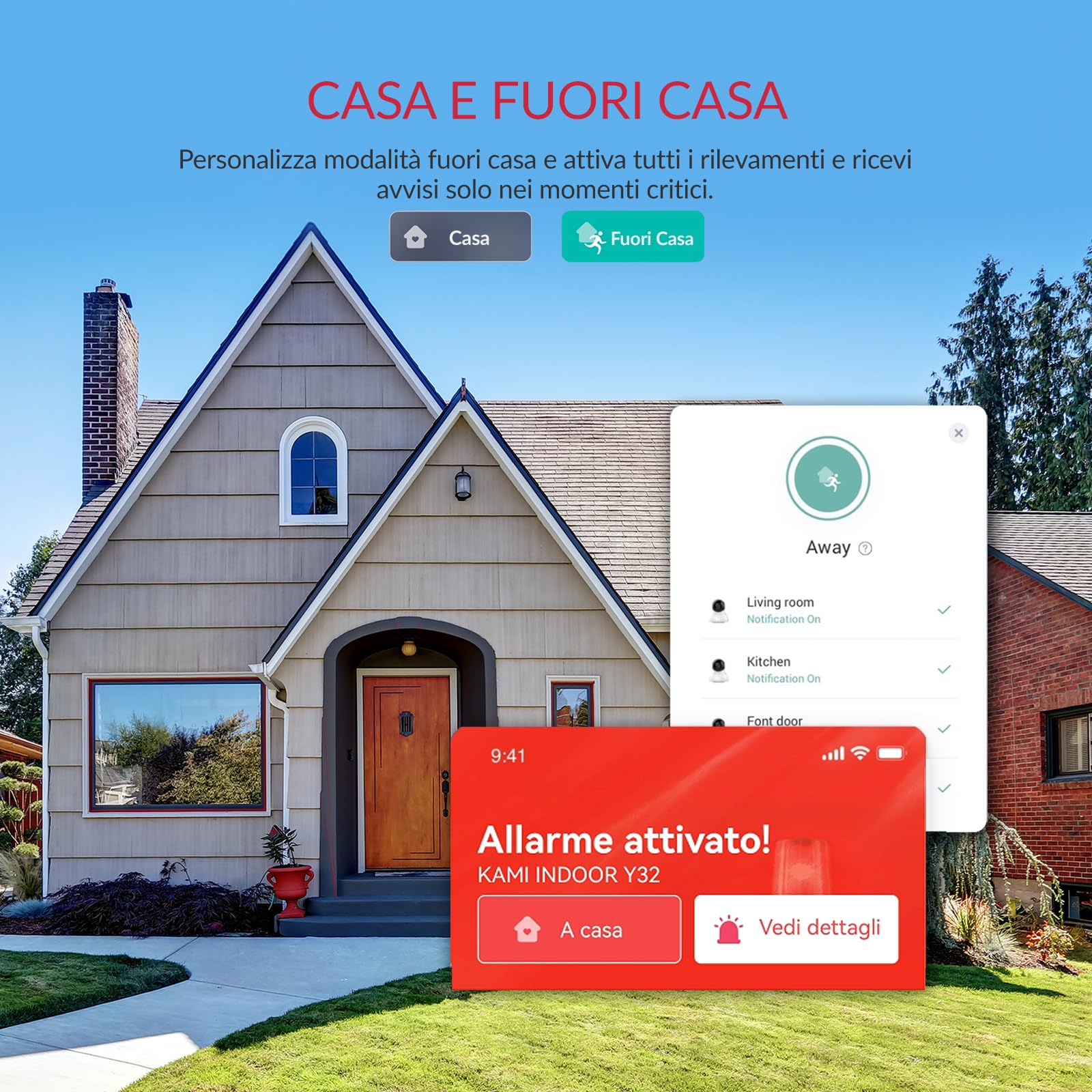 YI Telecamera WiFi Interno PRO 2K Home Camera,Notifiche in Tempo Reale,Supporta 2.4GHz,Rilevamento Movimento,Compatibile con Alexa e google assistant,3MP Videocamera Sicurezza per Casa,Confezione da 3