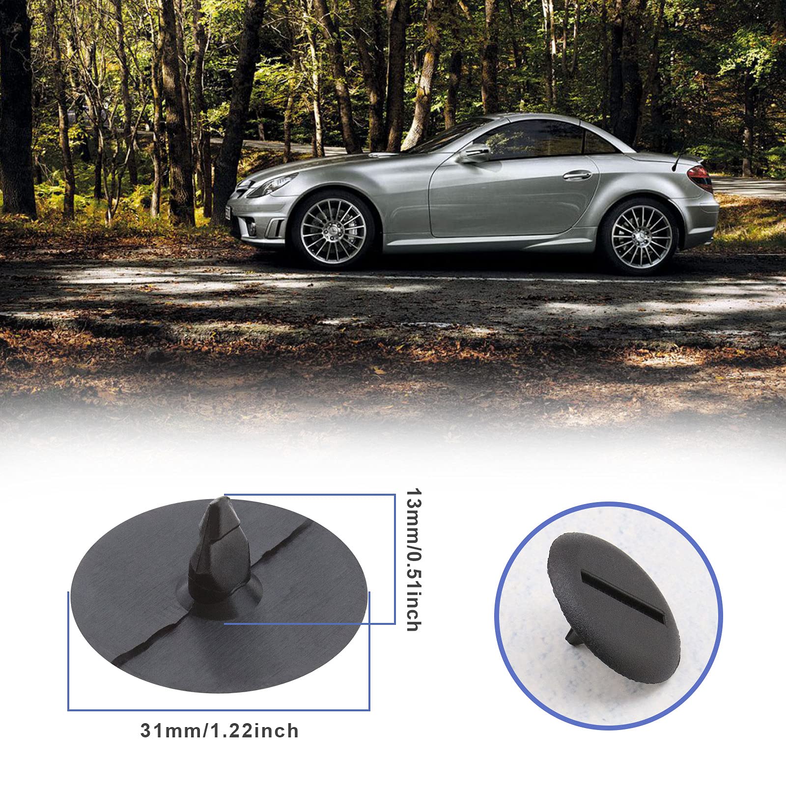 YINETTECH 20 Stück Wärmeisolierende Baumwollschnalle für PKW  