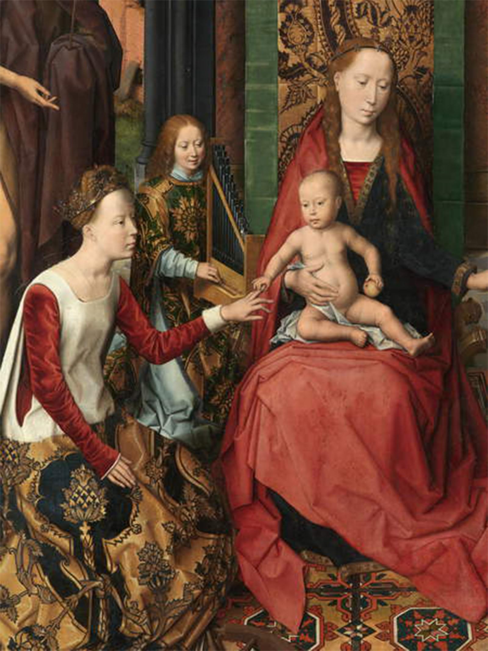 POSTERIIk Famous Modern Artwork Art Mural Detail of the Central of the of Saint the Baptist and Saint the Evangelist by Hans Memling Oil Paintings Pictures for Home Decor 60x90cm
