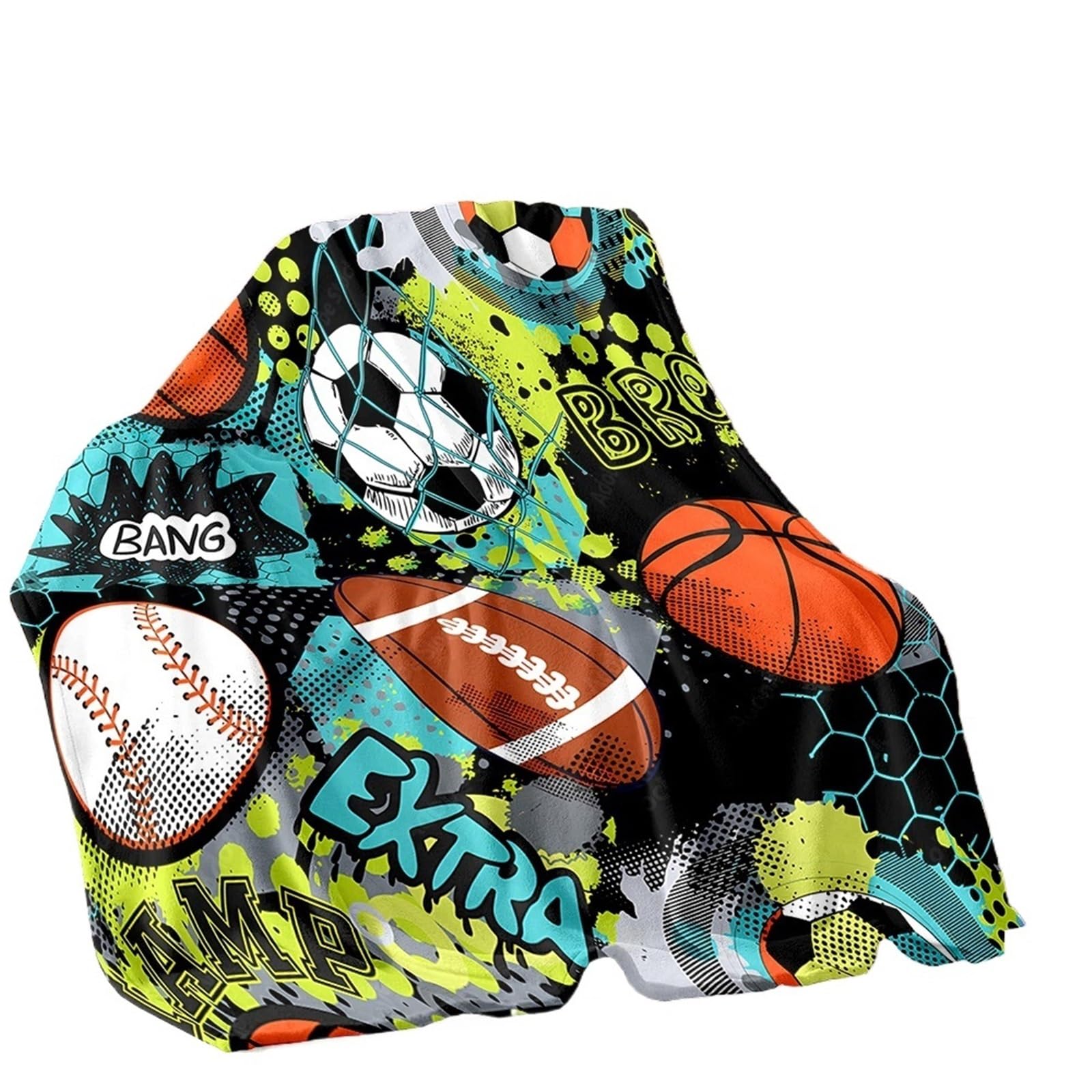WSQHAO Football Sports Theme Blanket For Bed Bedroom Sofa Picnic,Throw For Cover Outdoor Leisure Trip Nap for Bed Couch(Color2)
