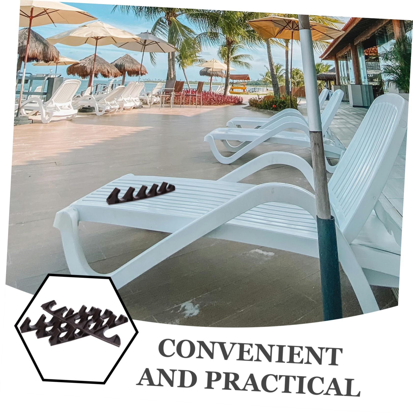 8 Piezas de Soporte de Ajuste para Tumbonas Plegables de Nylon Diseño Compacto y Ángulo Reclinable Ajustable para Actividades al Aire Libre y Picnic