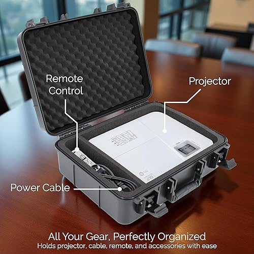 Miniatura 2 de CASEMATIX Funda de viaje para proyector compatible con proyectores ViewSonic PA503S, PA503W, PA503X, PG703W, PG703, cable HDMI y control remoto,