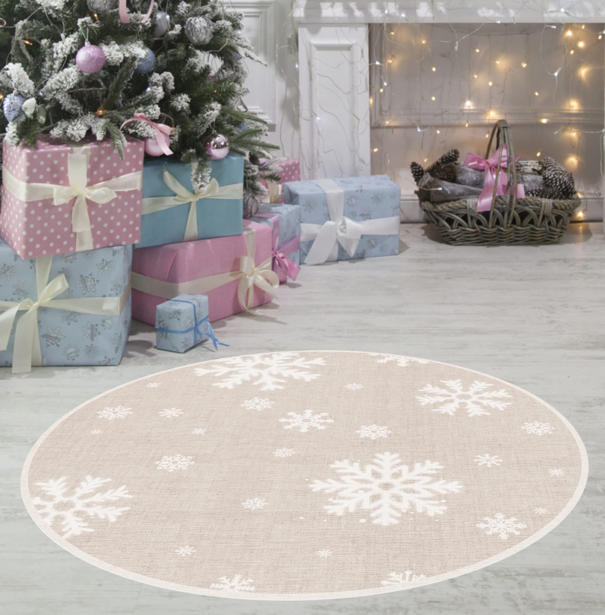 VINILIKO Vinyl Rug, Snowflakes