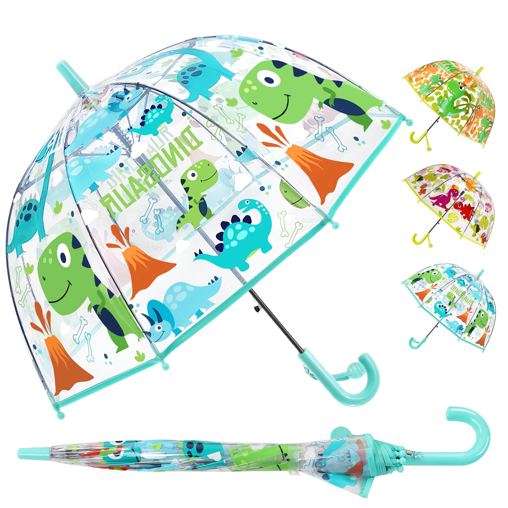 RONIAREKids Umbrella Clear Bubble Umbrellas for Rain,Safety Dome Windproof Umbrella for Kid Girls and Boys