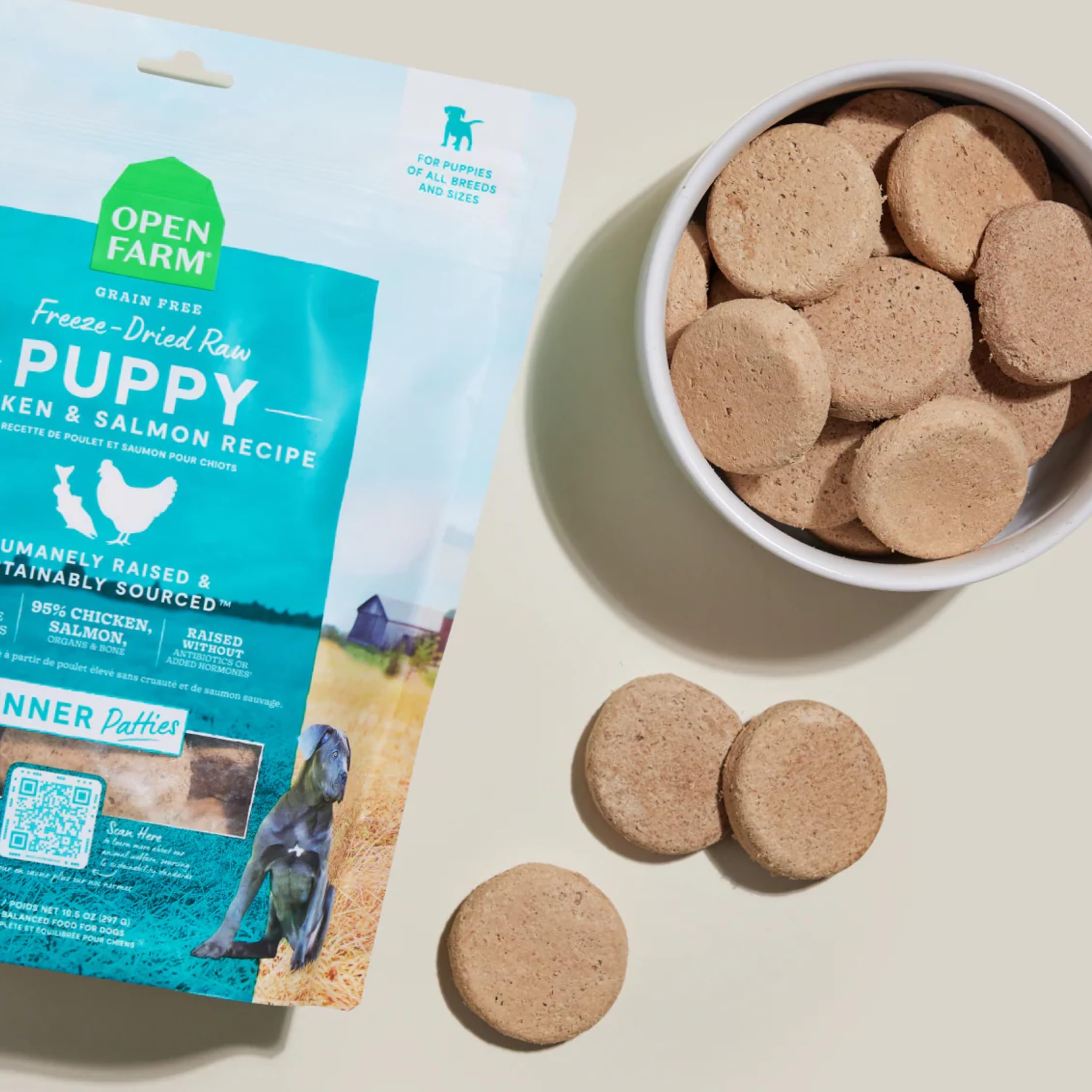 ドッグフード JAM Amazon.com: Open Farm, Freeze Dried Raw Puppy Food, Patties