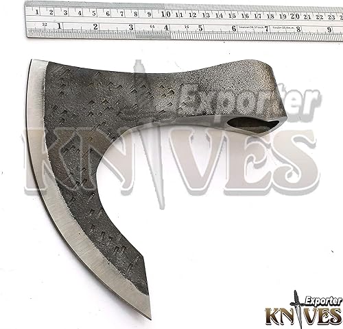 Miniatura 9 de Cabeza de hacha vikingo barbuda de acero de carbonocabeza de hacha CSH-15 (CSH-15)