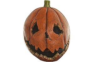 Last Night Pumpkin Mask, 12-piece Realistic Pumpkin Half Hood Headgear Party Costume