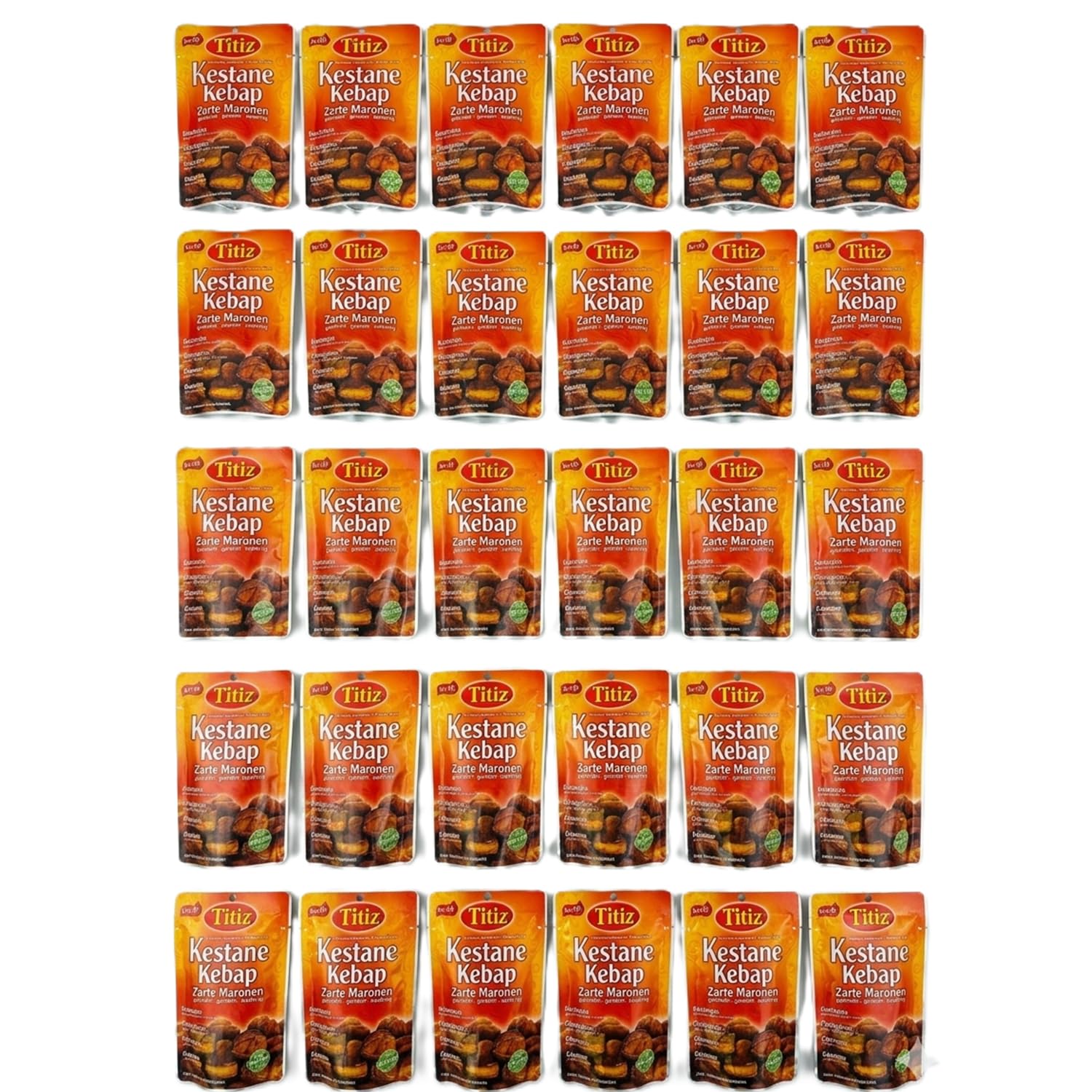 Titiz Zarte Maronen 30er Pack (30 x 125g) – geschält & geröstet – Esskastanien, veganer Snack