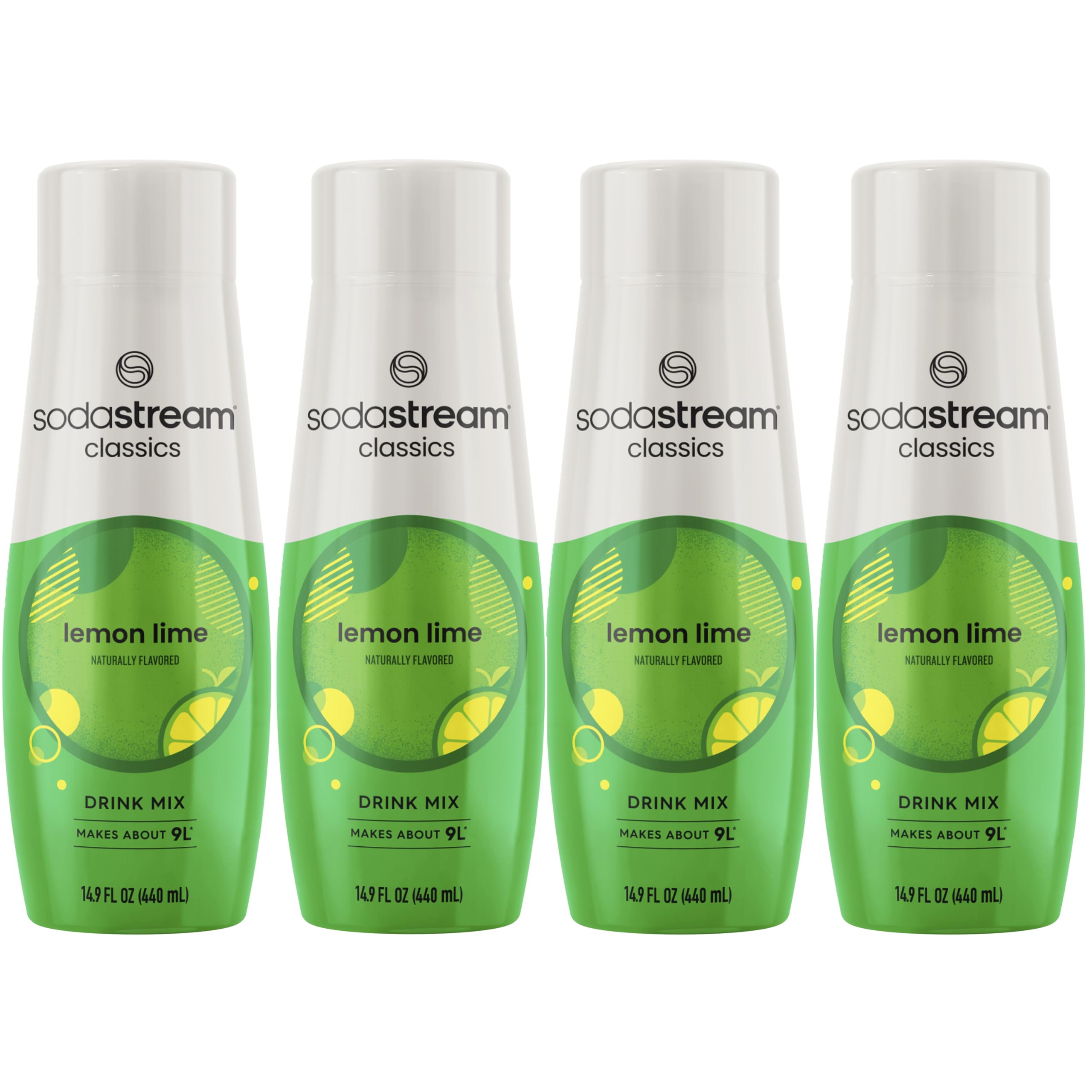 sodastreamLemon Lime, 14.8 Fl Oz (Pack of 4)[Amazon-developed Certification] Compact by Design