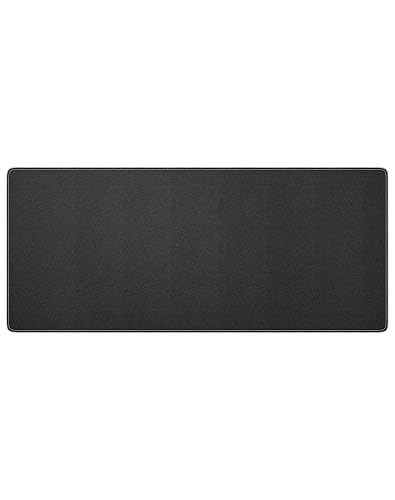 Reniteco Large Gaming Mouse Pad with Durable Stitched Edges, Non-Slip Rubber Base, Big Computer Keyboard Mouse Mat Desk Pad for Home Office Gaming Work, 31.5''x11.8''x0.12'', Black