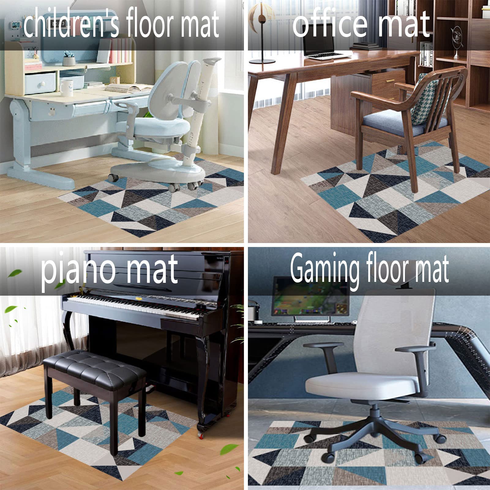 100 X 140 CM Office Chair Mat For Carpet Floor Nonslip Gaming