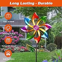 Vista 5 de 2 paquetes de molinos de viento para exteriores, molino de viento para patio, molinetes, molinillos de viento para patio, jardín, molinillos