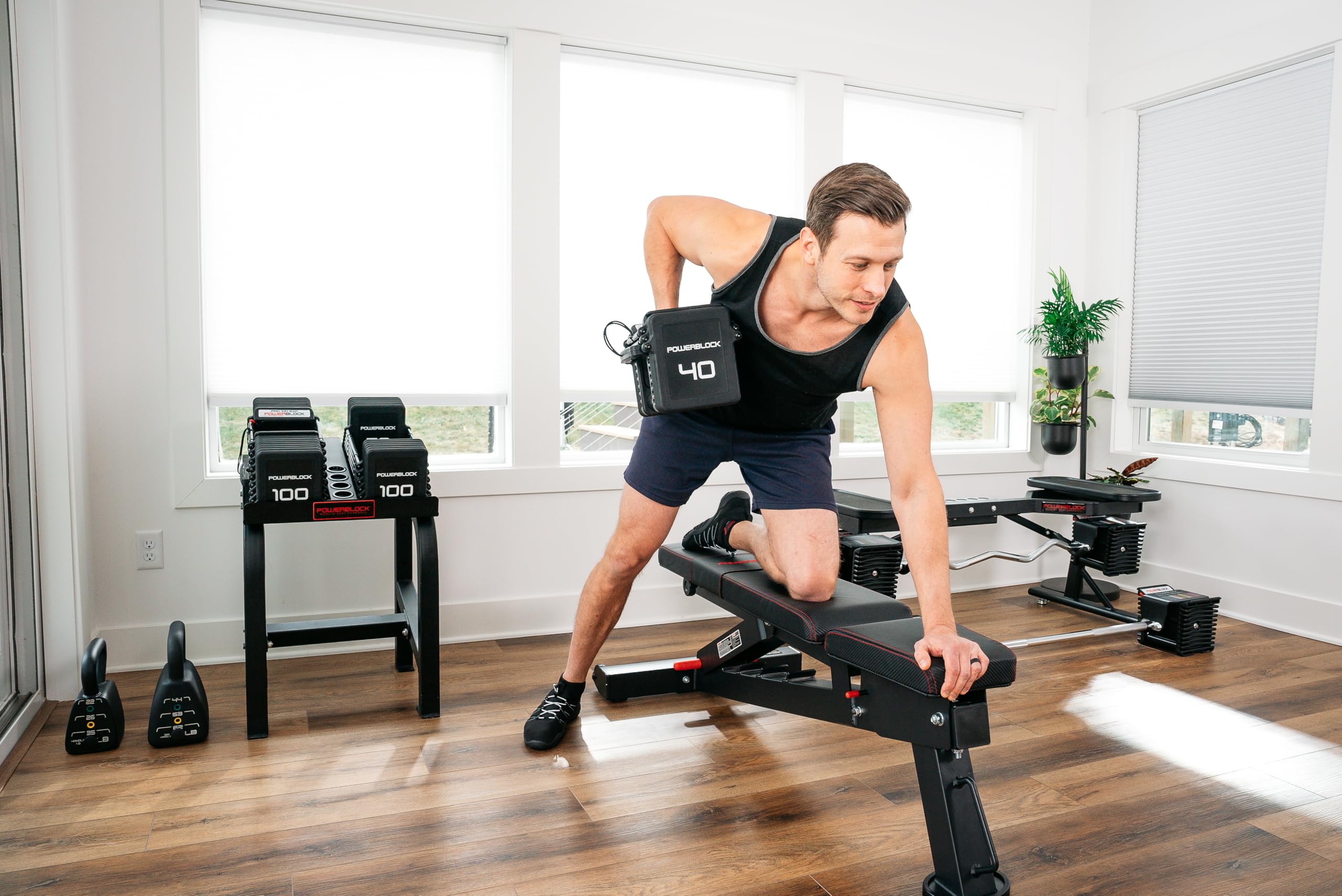 2.0 Adjustable Weight Bench | 7 adjustable positions with built-in wheels and handle for easy storage