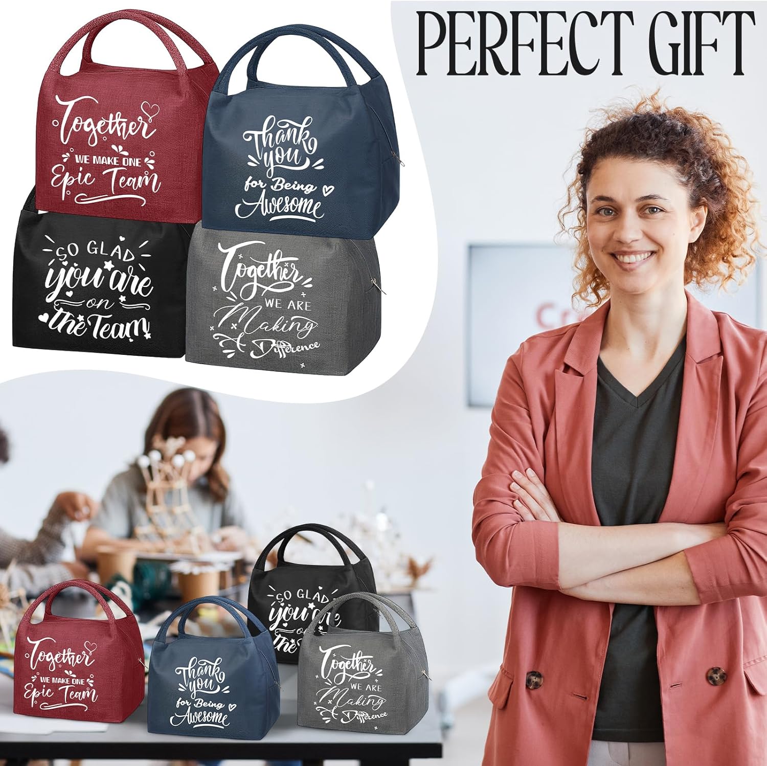 サーモス 大きな保冷ランチバッグ サーモス（THERMOS） - QVC.jp Thank You 断熱ランチバッグ 12個 再利用可能 ランチバッグ 漏れ防止トート アルミホイル インテリア 防水 感謝ギフト