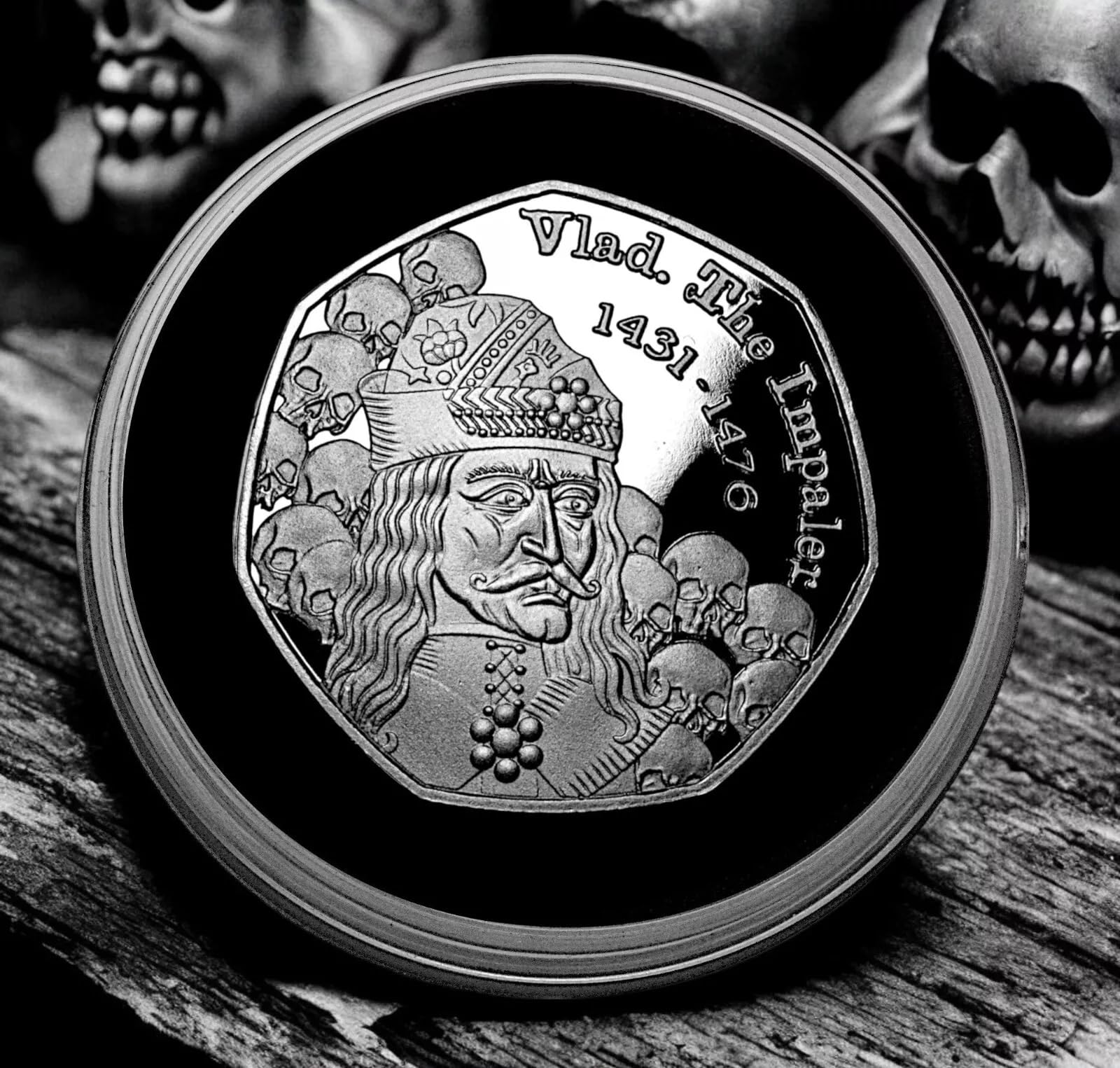 The Commemorative Coin Company Silver Vlad The Impaler Commemorative In Capsule. Dracula/Vampire Supernatural/Occult Transylvania/Wallachia. Gift/Present