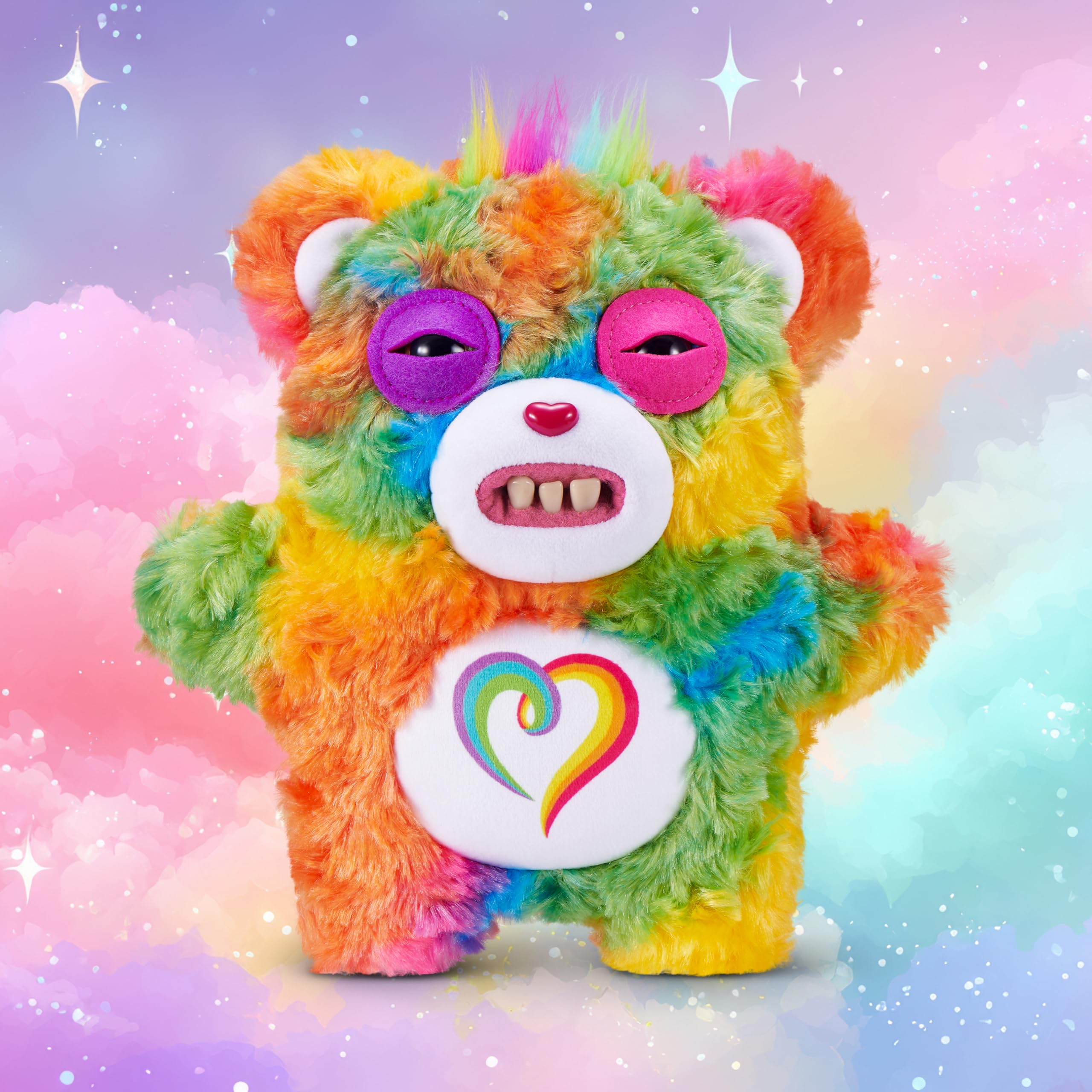 Fuggler Care Bears 9-Inch Plush Toy (Togetherness Bear) by ZURU, Funny Ugly Monster Stuffed Animal with Human-Like Teeth - Image 3