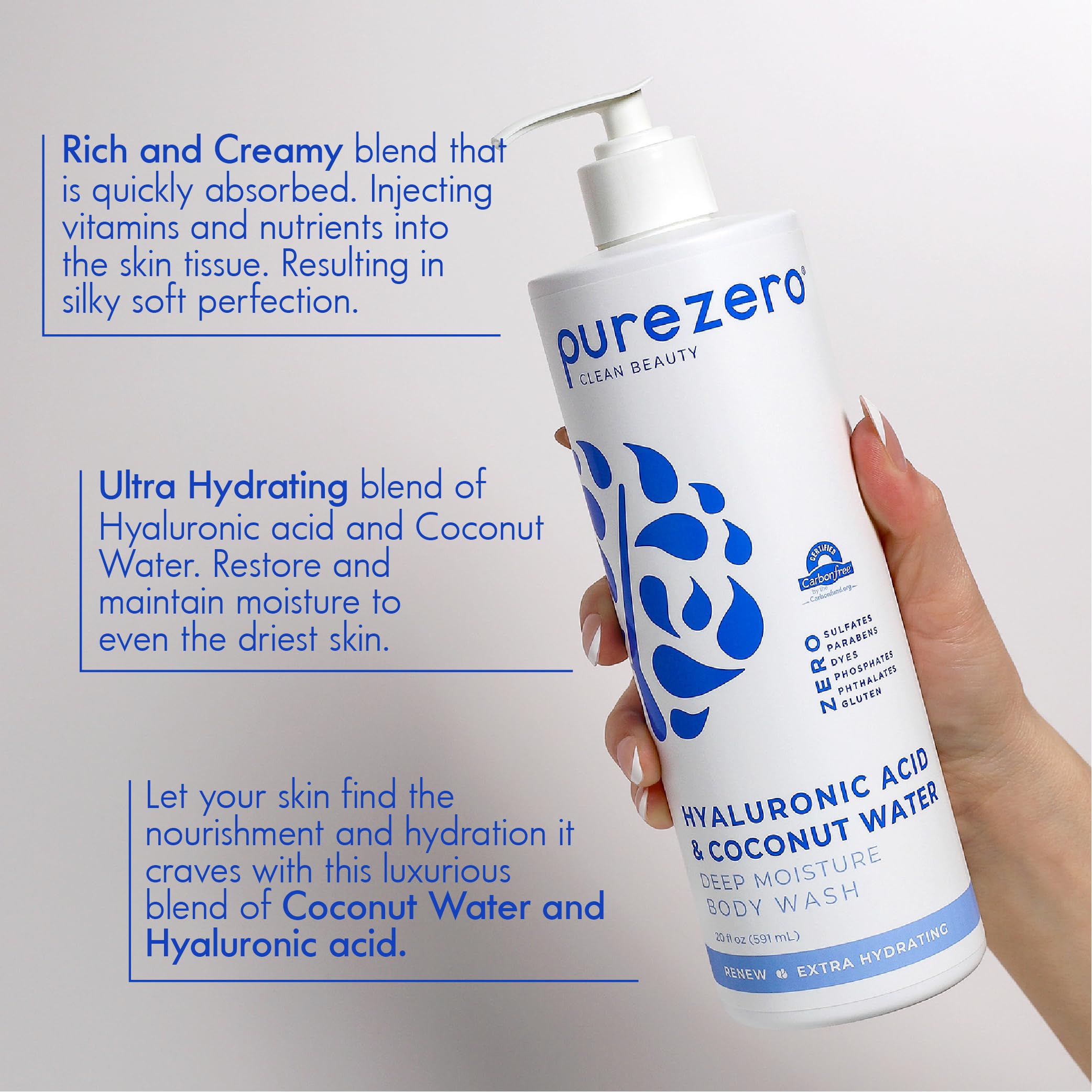 Amazon.com : Purezero Hyaluronic Body Wash Deep Moisturizer - Soft