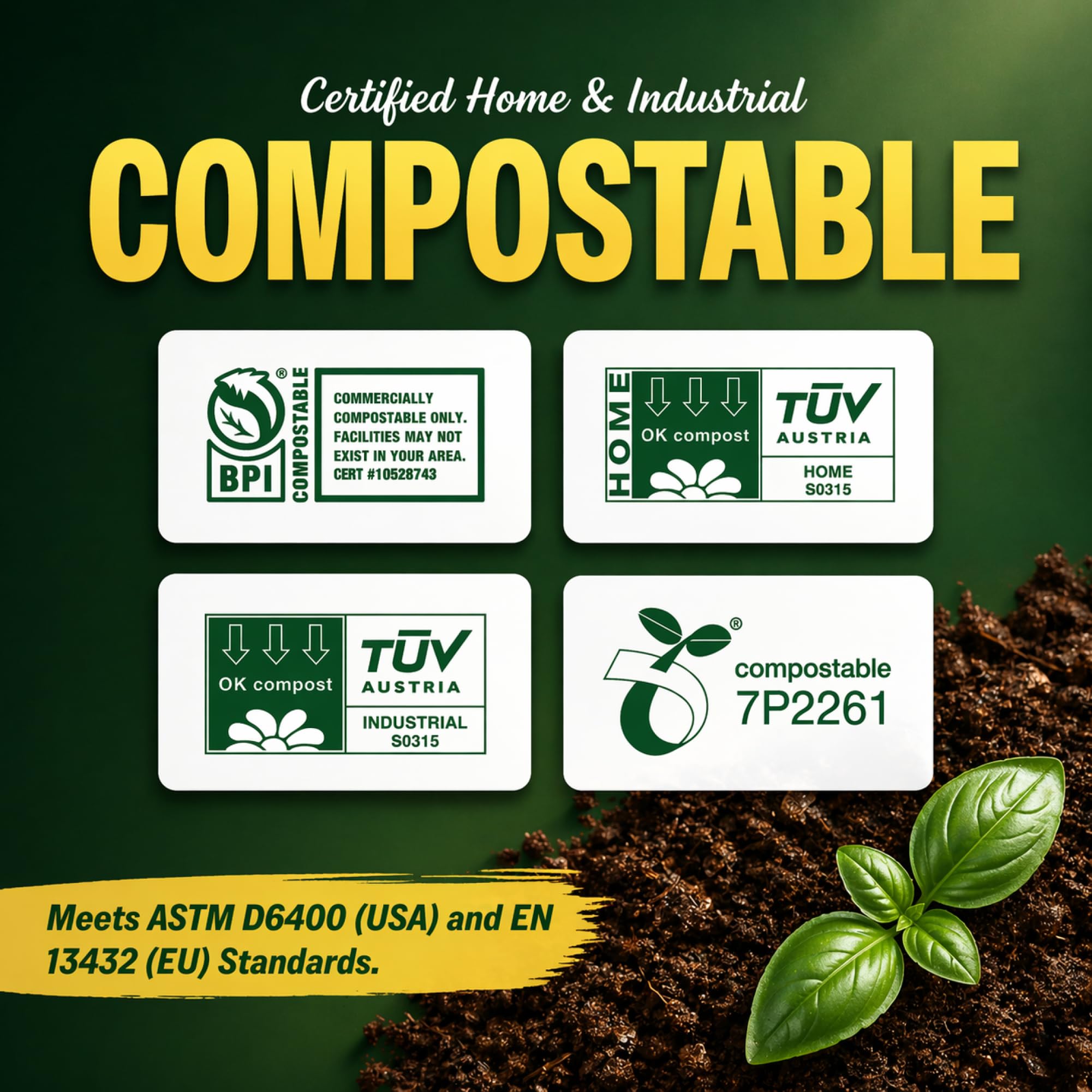 13 Gallon Drawstring Compostable Bags Gallery Image