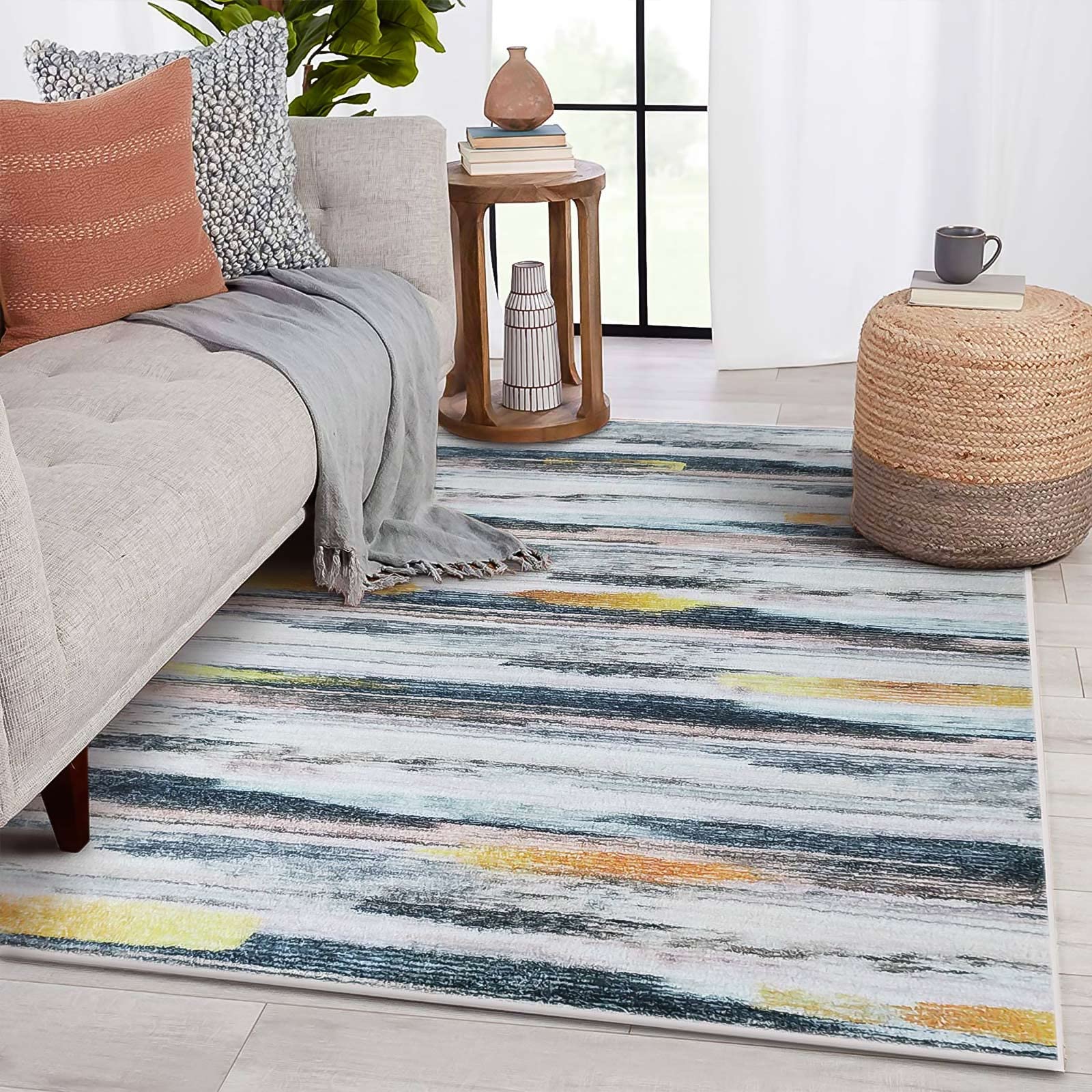 Tinyboy-hbq Tappeti Artistici Tradizionali Tappeto Camera da Letto Tappeto Soggiorno Tappeti Antiscivolo Tappeto Salotto Moderno Morbidi Adatto per La Decorazione Domestica (Multicolore, 200*300 cm)