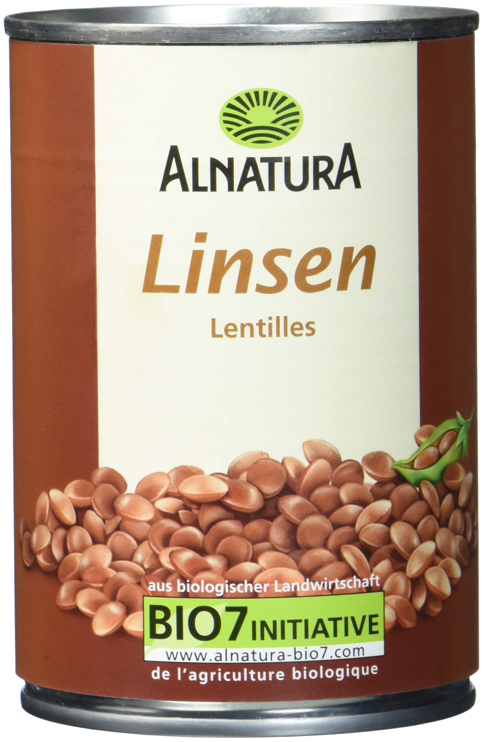Alnatura Bio Linsen Dose, 265g (Packung mit 6)