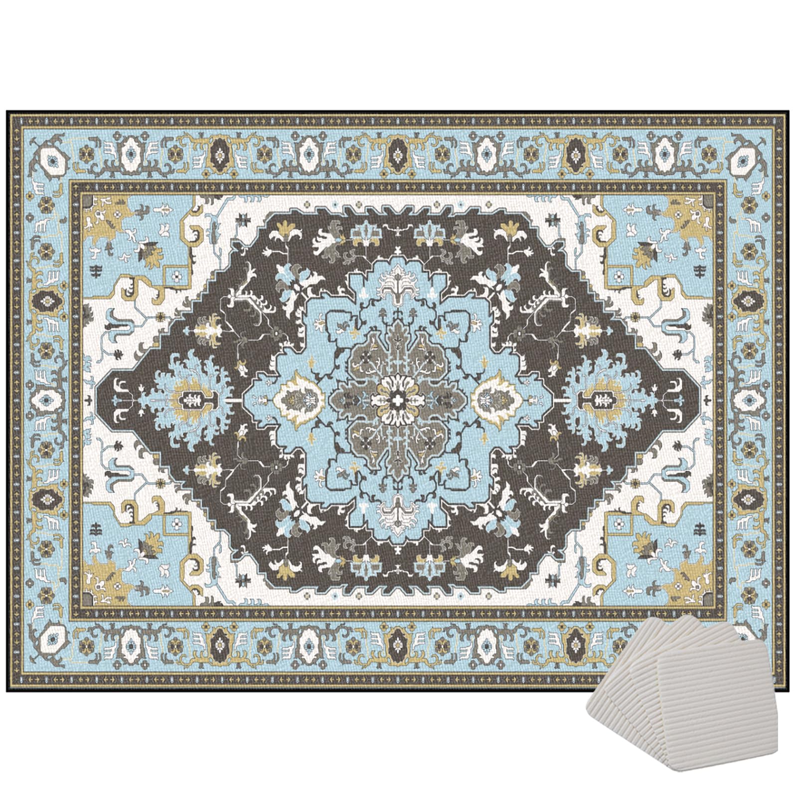 Generisch Schlagzeugteppich Drum Teppich Schallschutz Akustik Teppich Schallschutzmatte Drum Rug Drum Matte Drumteppich rutschfeste Trommel Teppiche140x120cm（LL）