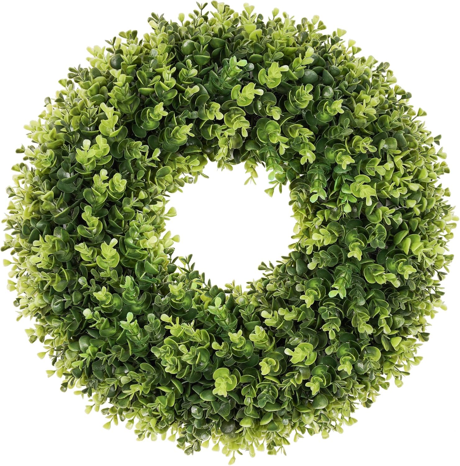 50.8cm, Buchsbaum-Türkränze, Frühling- und Sommer-Türkranz für die Haustür, künstlicher grüner Kranz für alle Jahreszeiten, für Farmhaus, Hochzeit, Veranda, Wand