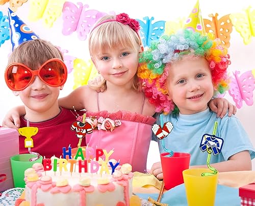 Miniatura 6 de MEAXUR 24 popotes reutilizables con temática de hockey sobre hielo para hockey sobre hielo, regalos de fiesta deportiva, pajitas de bebidas diarias,