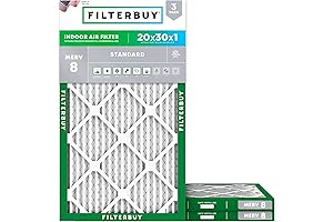 Filterbuy 20x30x1 Air Filter MERV 8