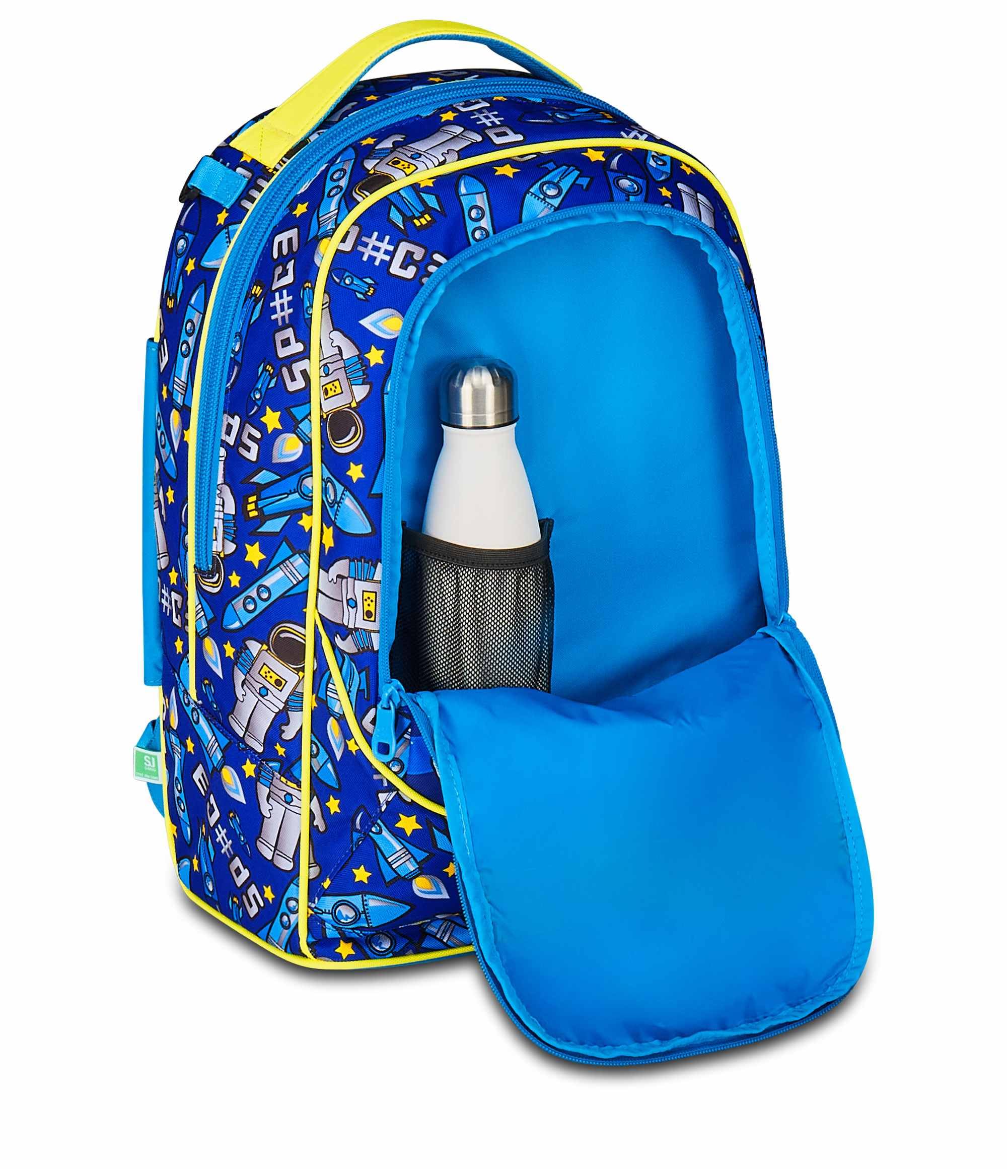 SJ GANG STYLE JAM GANG Trolley Scuola Jack 3 Ruote, Blu, 3 in 1, Zaino Triplo Uso con Carrello Sganciabile, 33 L, Zaino Scuola Elementare, Zaino Bambino