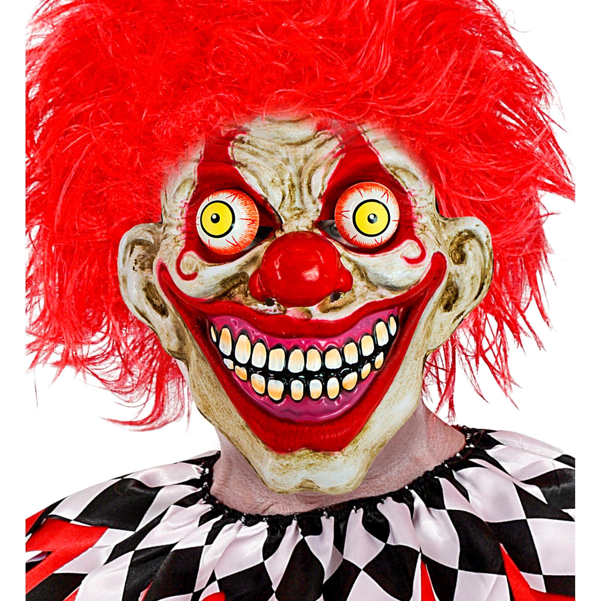 W WIDMANN MILANO Party Fashion - Wiggle Eyes Mask Adult Horror Face Mask for Halloween Carnival, Red Clown - Image 3